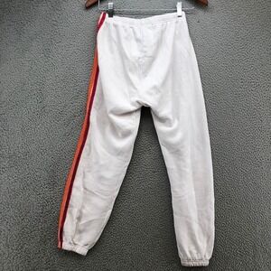Aviator Nation Sweatpants Womens S White Rainbow Stripe Jogger Made in USA